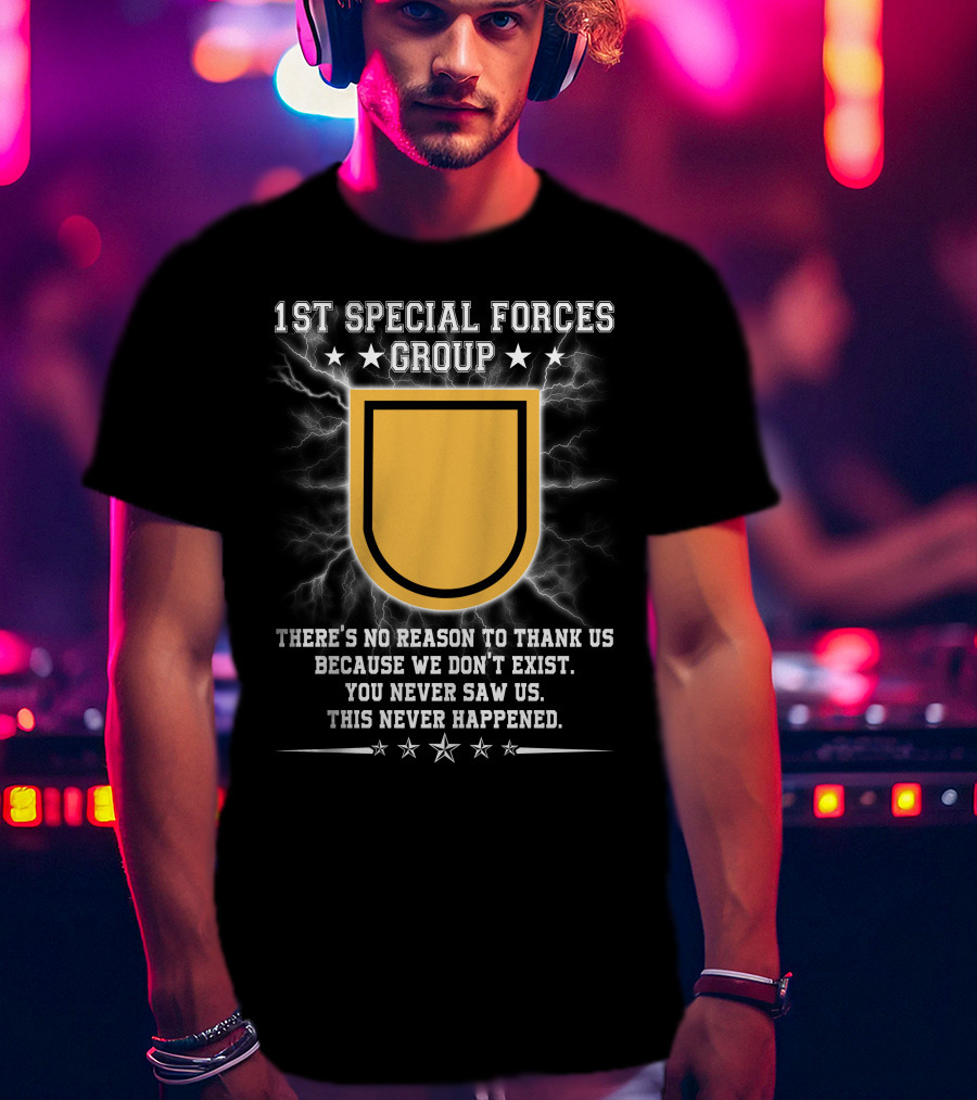 1st Special Forces Group Exclusive Emblem And Motto T-Shirt