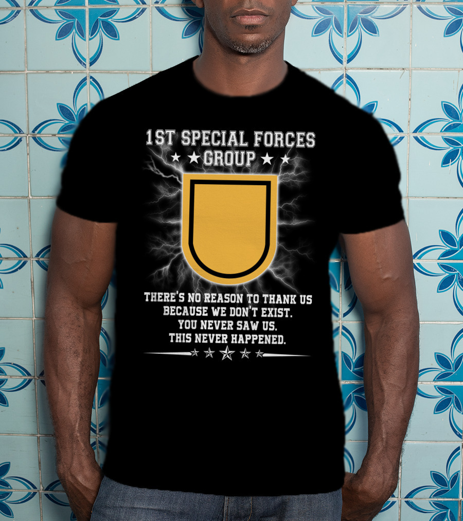 1st Special Forces Group Exclusive Emblem And Motto T-Shirt