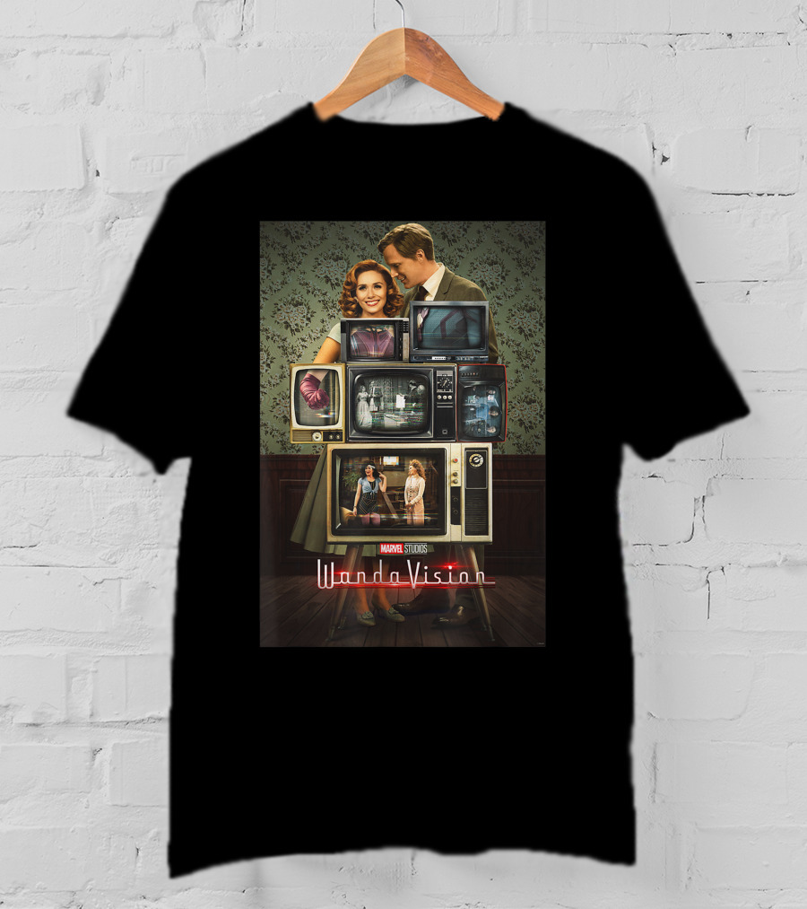 Marvel Studios WandaVision WandaVision Through The Years Retro TV Collage T-Shirt
