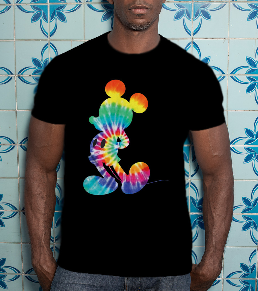 Mickey Mouse Rainbow Tie Dye Disney Iconic T-Shirt