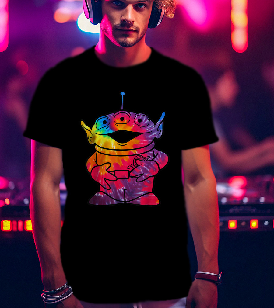 Disney Pixar Toy Story Alien Rainbow Tie Dye T-Shirt