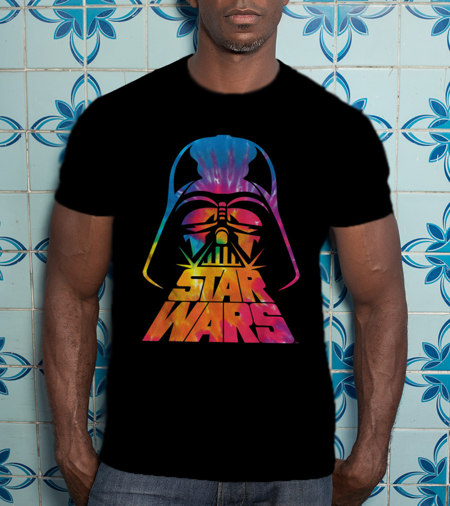 Star Wars Tie Dye Darth Vader Helmet T-Shirt