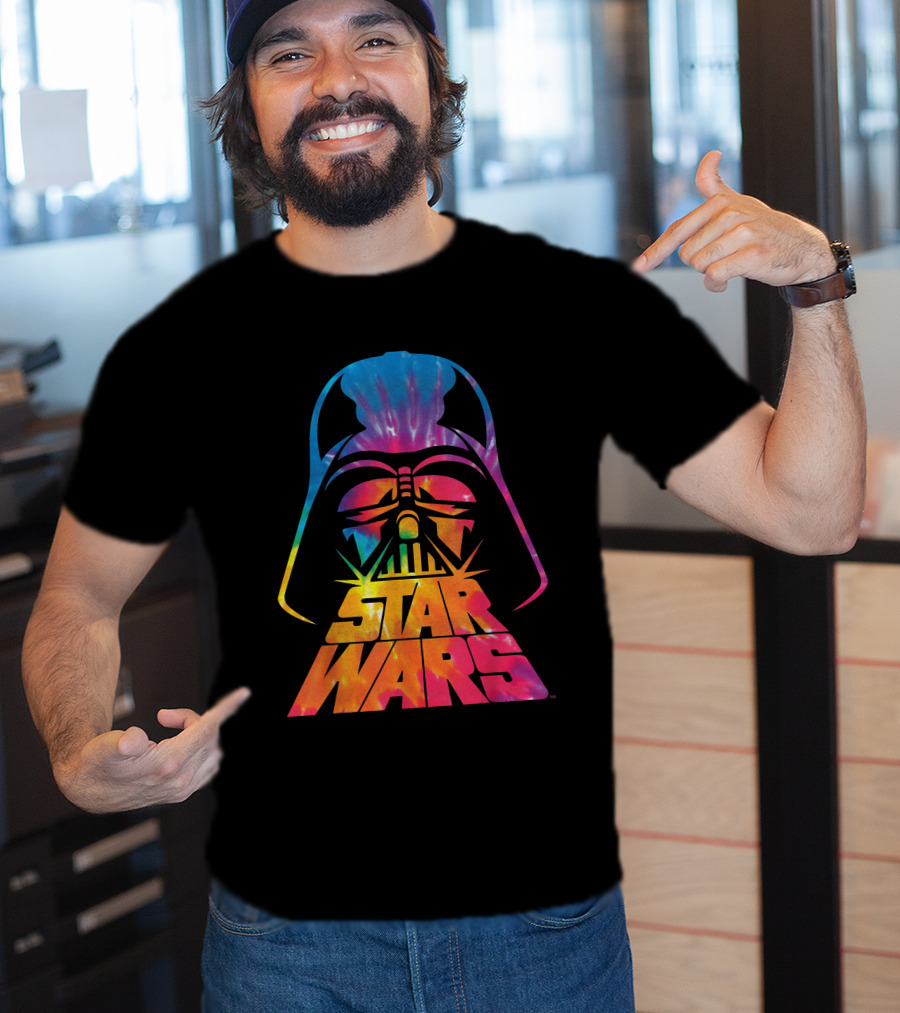 Star Wars Tie Dye Darth Vader Helmet T-Shirt