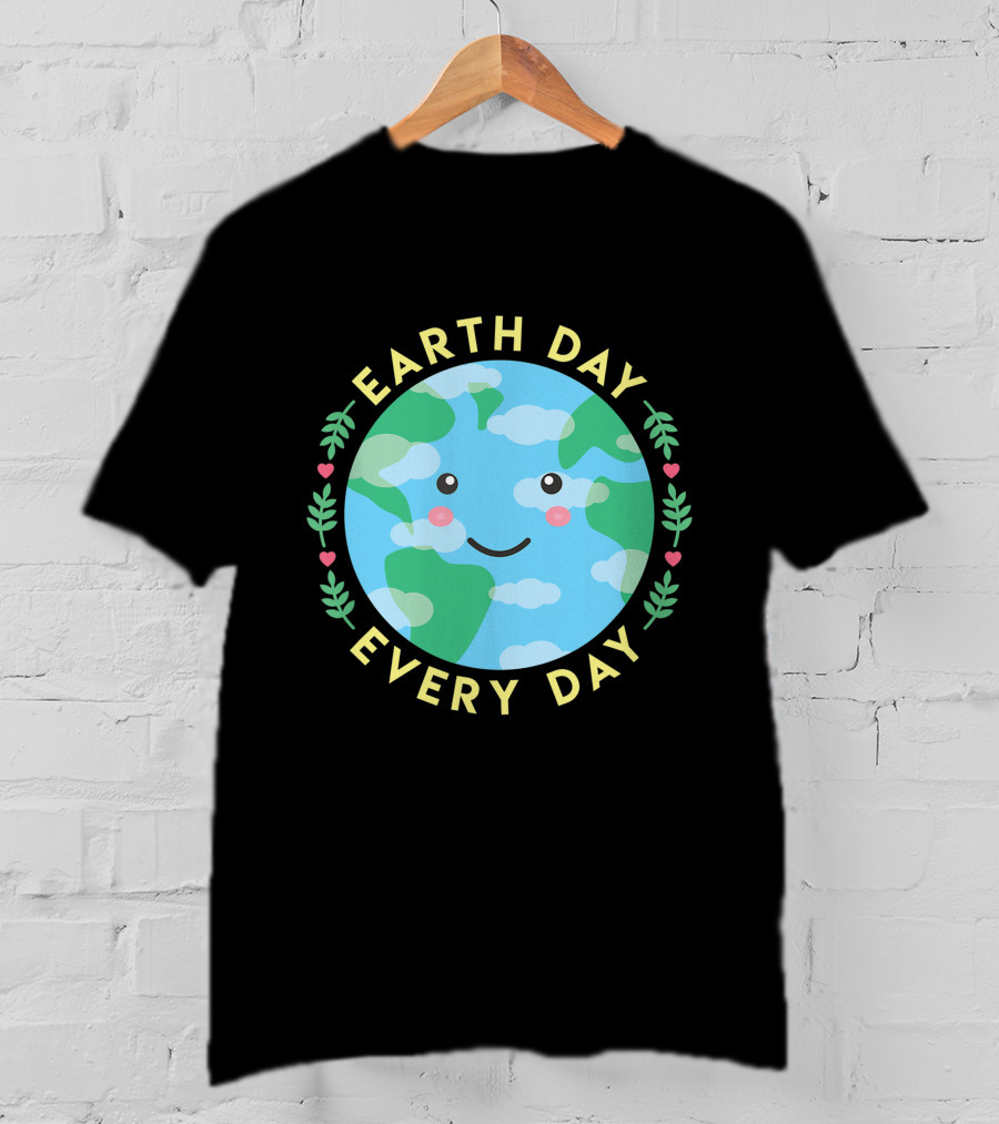 Earth Day Every Day Cute Kawaii Planet Love The Environment T-Shirt