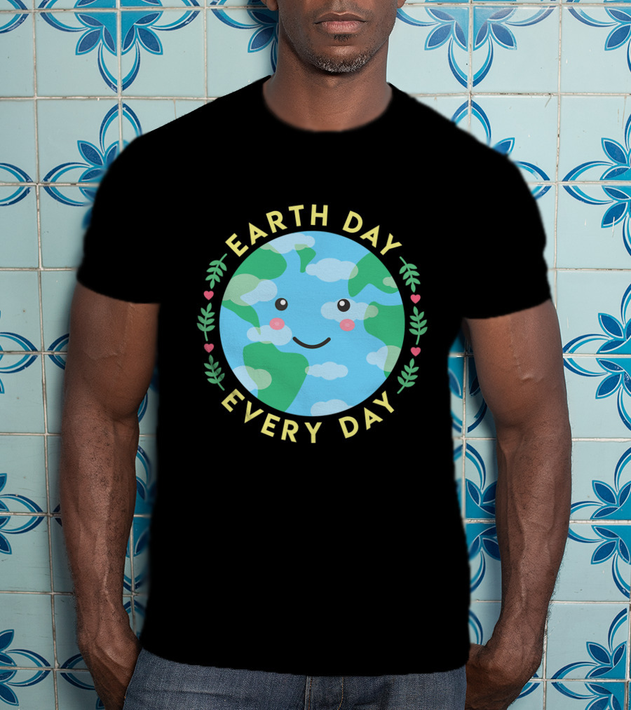 Earth Day Every Day Cute Kawaii Planet Love The Environment T-Shirt