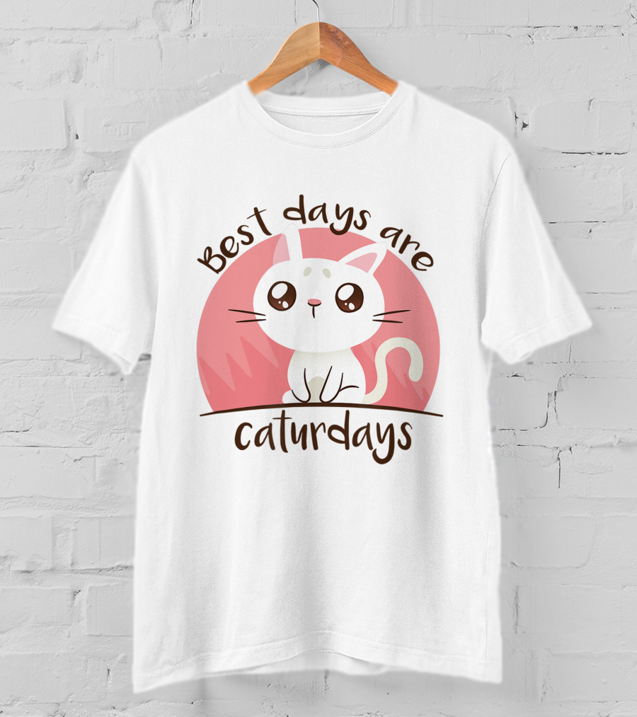 Best Days Are Caturdays Cute Cat For Cat Lover T-Shirt