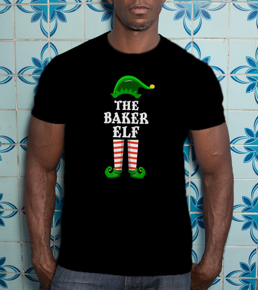 The Baker Elf Family Group Matching Christmas Party Outfits T-Shirt