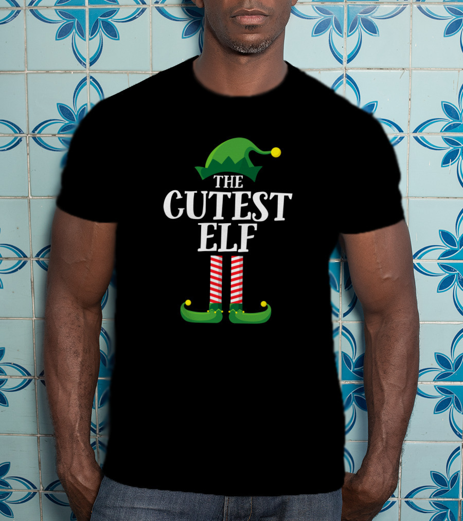 The Cutest Elf Matching Family Christmas Party T-Shirt