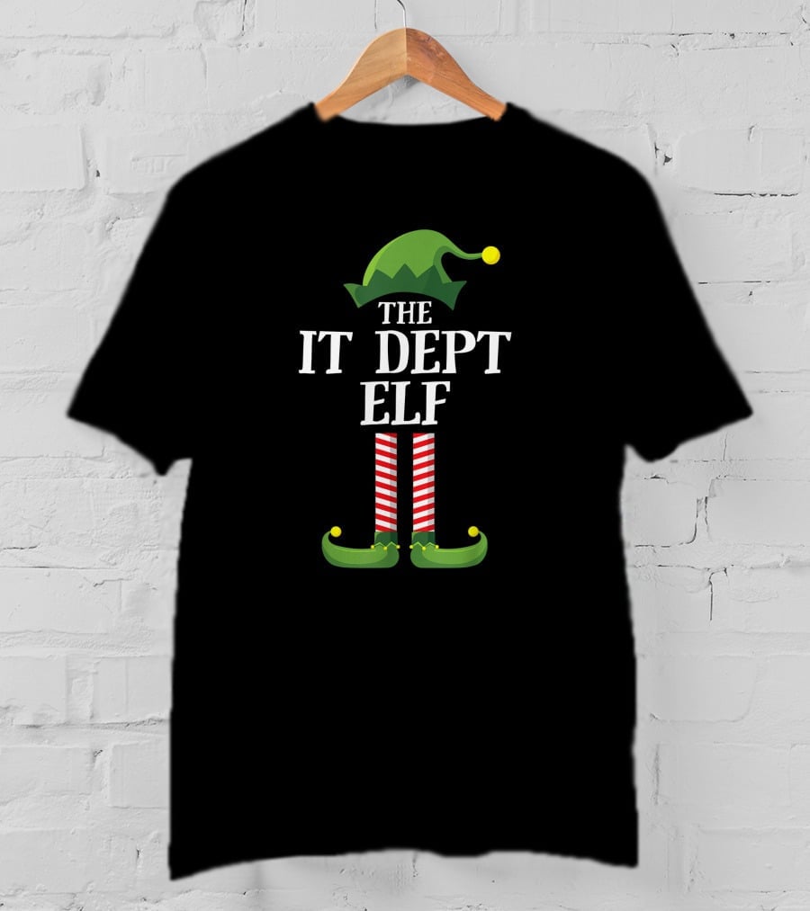 The IT Dept Elf Matching Family Group Christmas Party T-Shirt