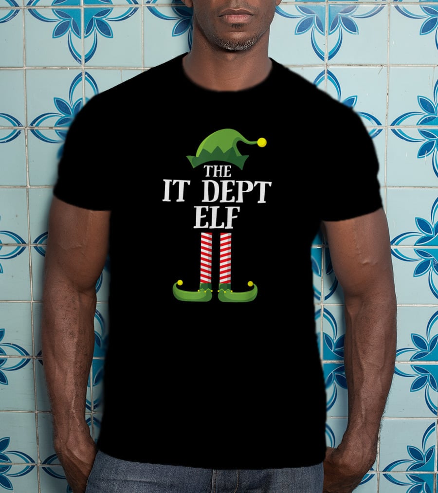 The IT Dept Elf Matching Family Group Christmas Party T-Shirt