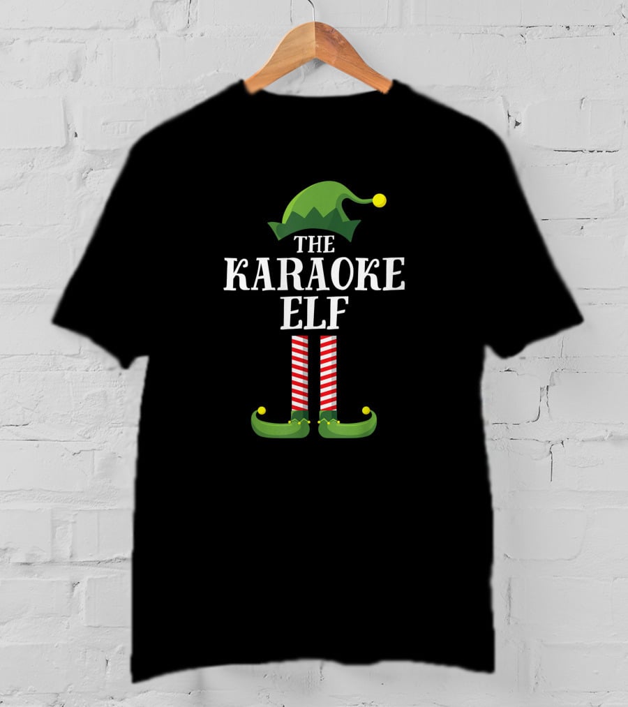The Karaoke Elf Christmas Party Matching Family Group T-Shirt