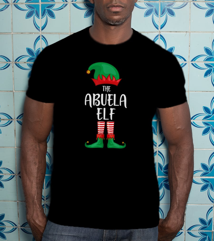 The Abuela Elf Christmas Party Matching Family Pajama Group T-Shirt
