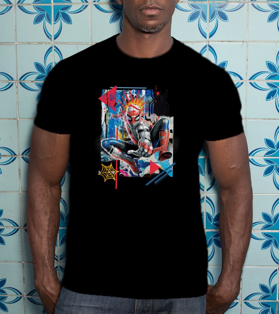 Marvel Spider-Man Far From Home Vibrant Web-Slinging Action T-Shirt