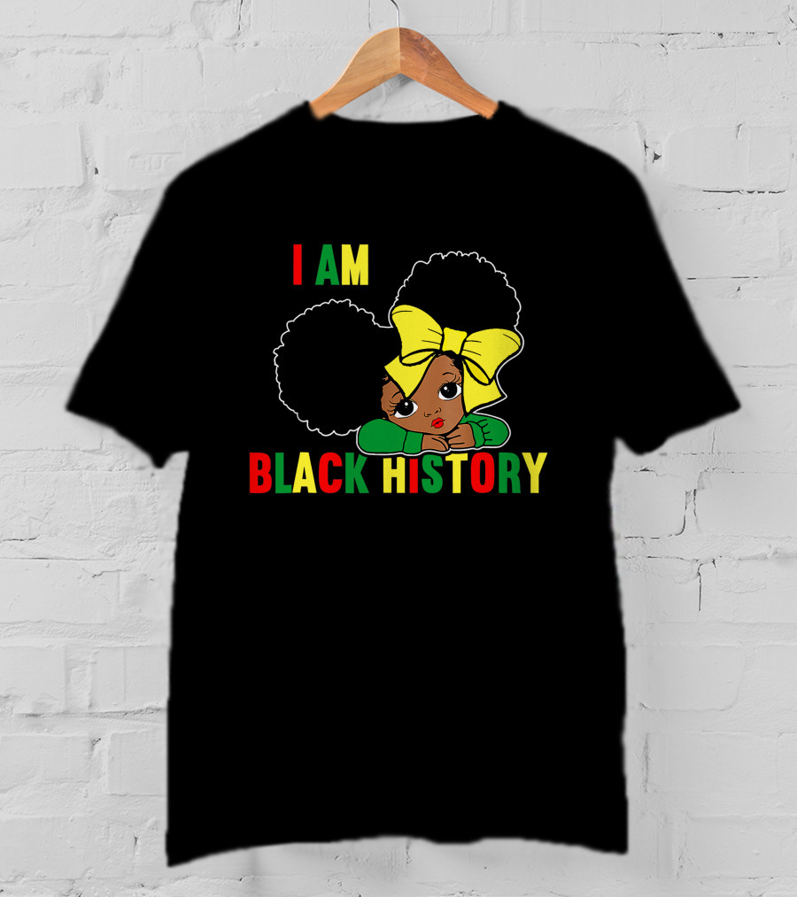 I Am Black History African Queen Girls Black History Month T-Shirt