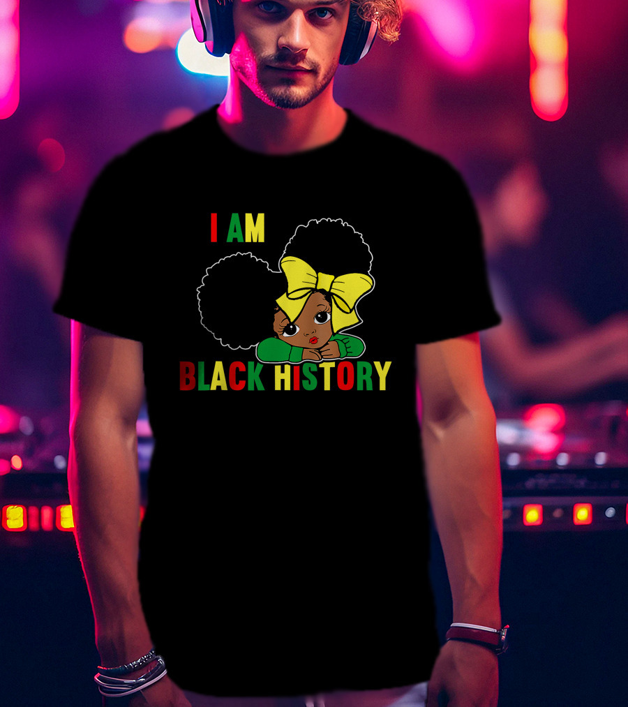 I Am Black History African Queen Girls Black History Month T-Shirt