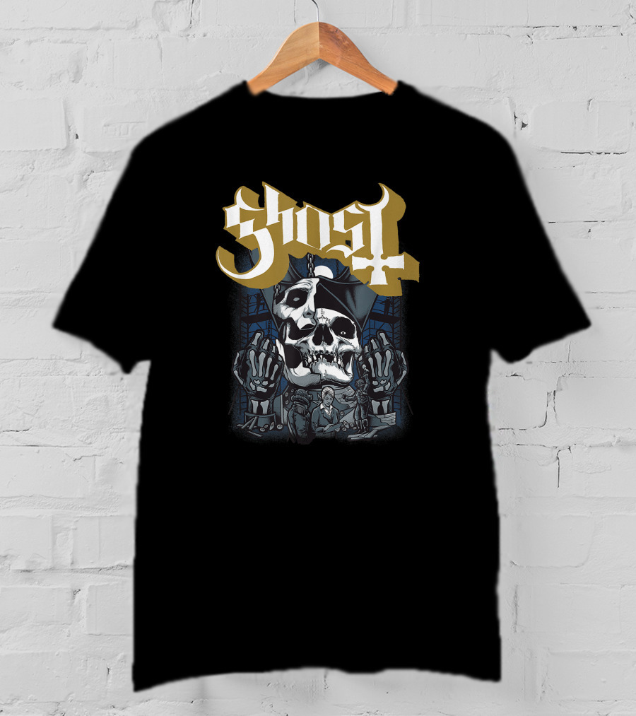 Ghost Impera Skull In Construction Scene T-Shirt