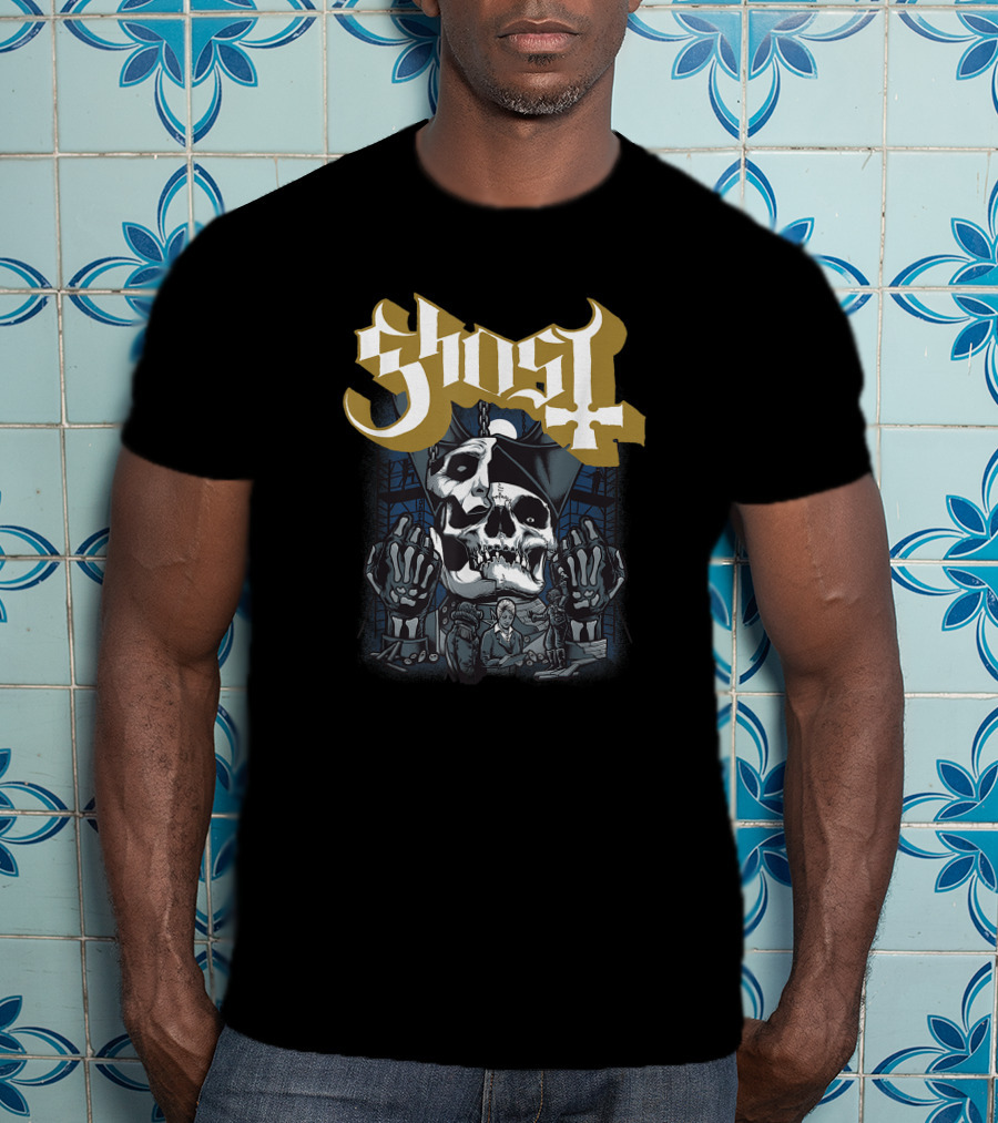 Ghost Impera Skull In Construction Scene T-Shirt