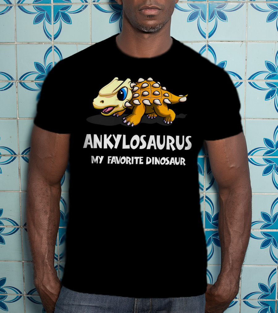 ANKYLOSAURUS MY FAVORITE DINOSAUR Cute Cartoon T-Shirt