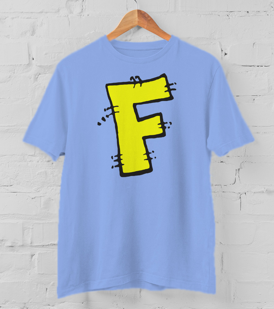 Forbush Man Large Yellow F Comic T-Shirt