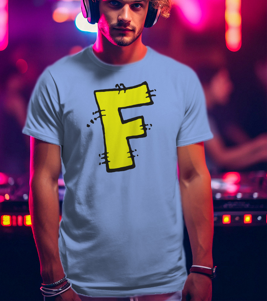 Forbush Man Large Yellow F Comic T-Shirt