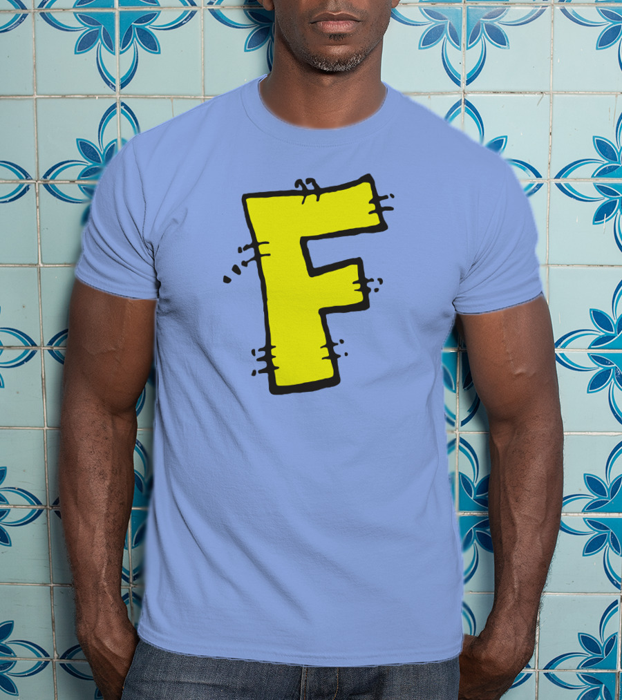 Forbush Man Large Yellow F Comic T-Shirt