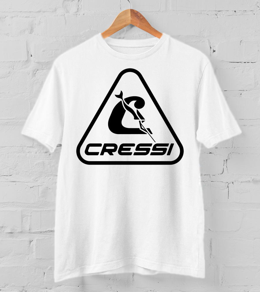Cressi Triangular Logo Symbol With Spearfisherman T-Shirt