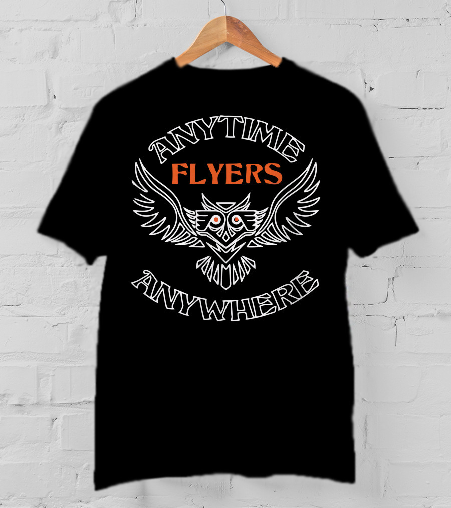 ANYTIME ANYWHERE FLYERS Owl Wings T-Shirt
