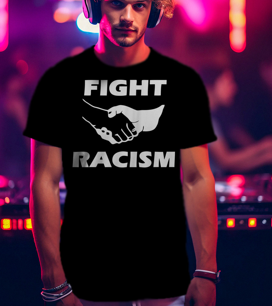 FIGHT RACISM Unity Handshake T-Shirt