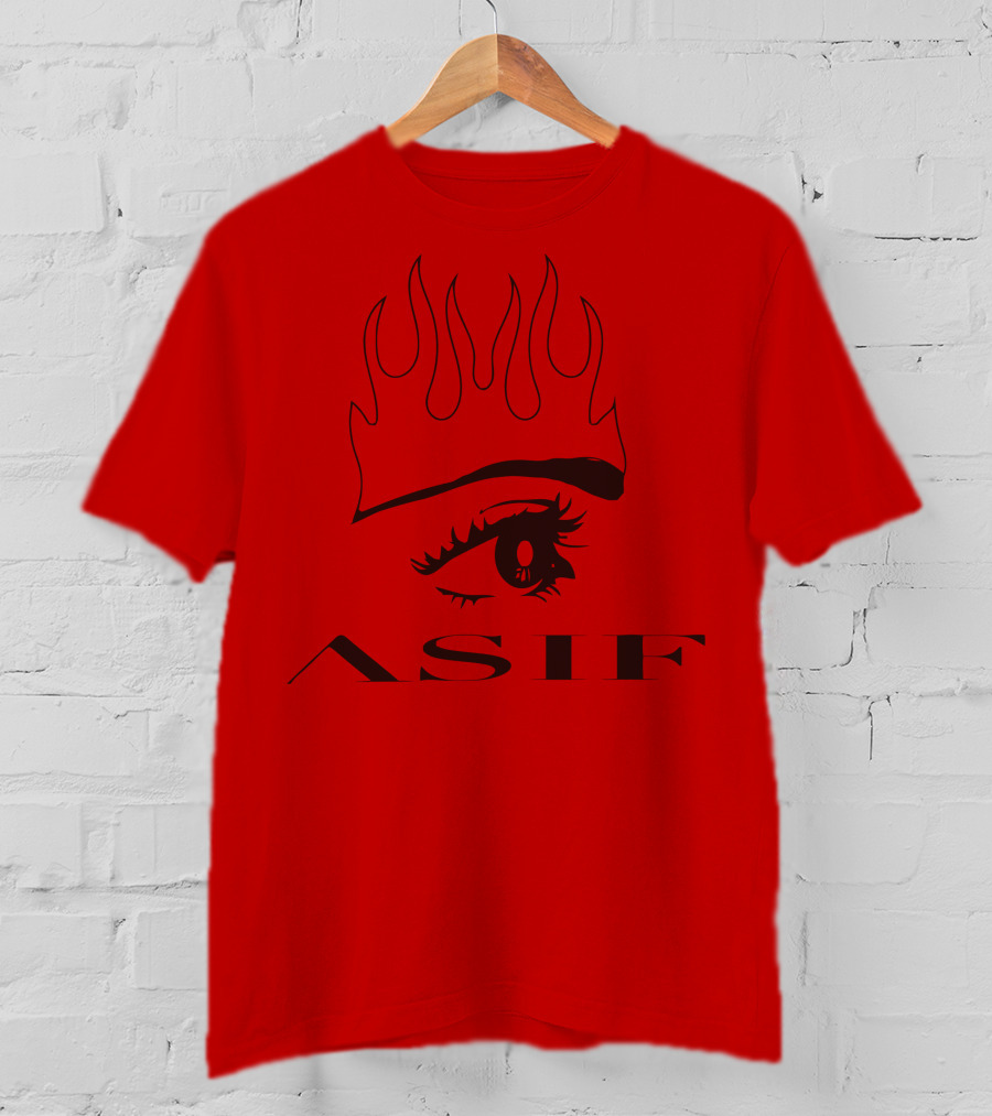 AS IF Jxdn Eye Flame Red T-Shirt