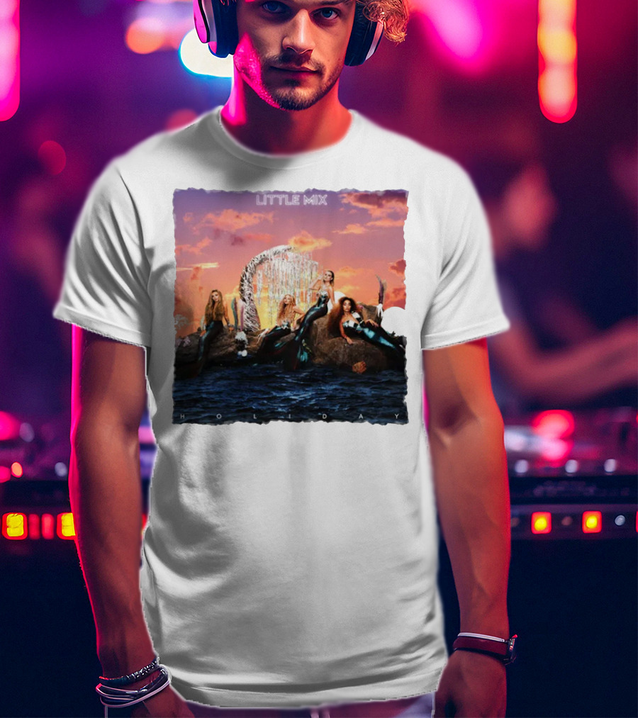 Little Mix Holiday Merch Mermaid Concept Ocean Sunset T-Shirt