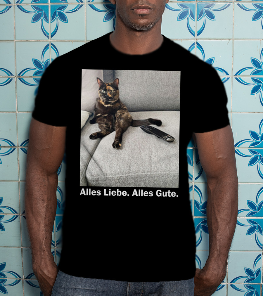 Alles Liebe Alles Gute Bay Berlin Merch Cat On Couch T-Shirt