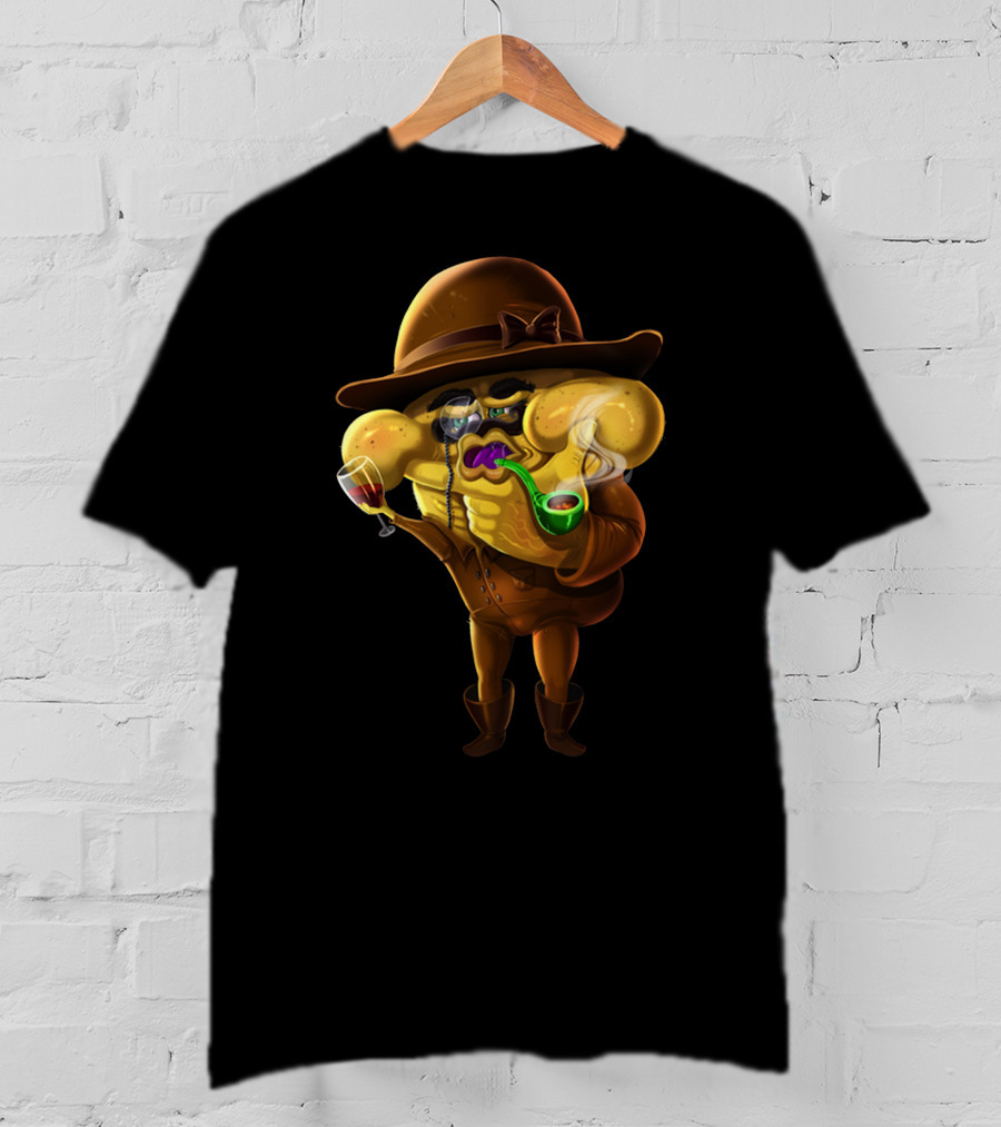 Miimii Merch Dapper Yellow Character With Hat And Smoking Pipe T-Shirt
