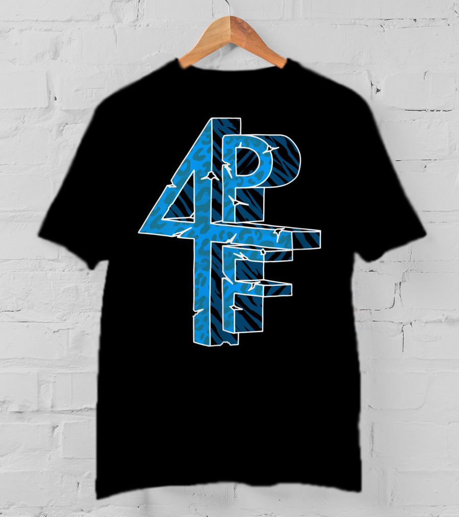 4PF Blue Animal Print T-Shirt