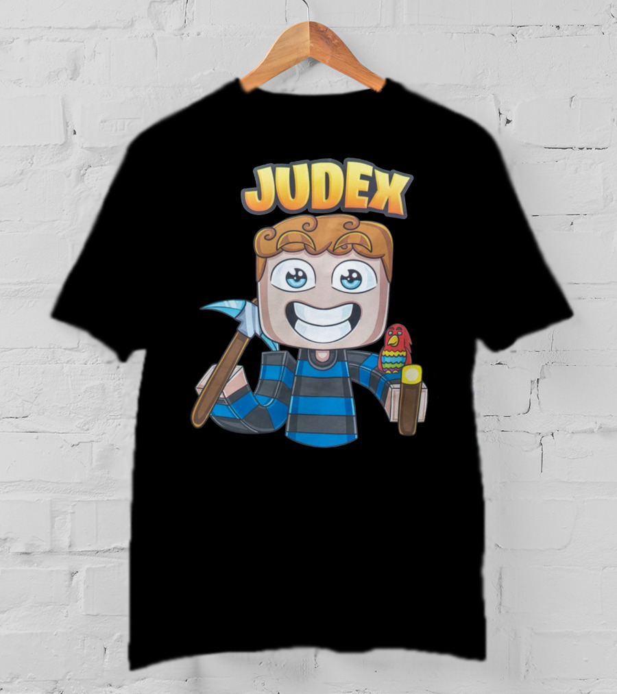 Judex Cartoon Character With Axe And Parrot T-Shirt