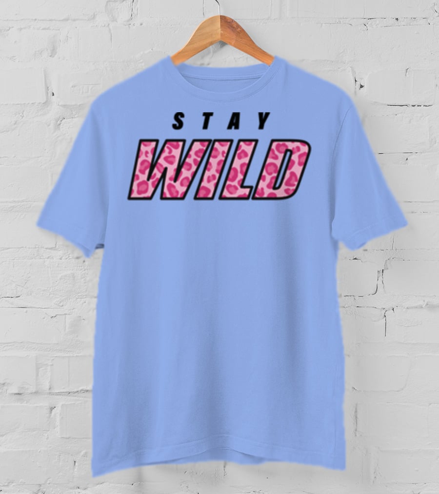 STAY WILD Leopard Print T-Shirt