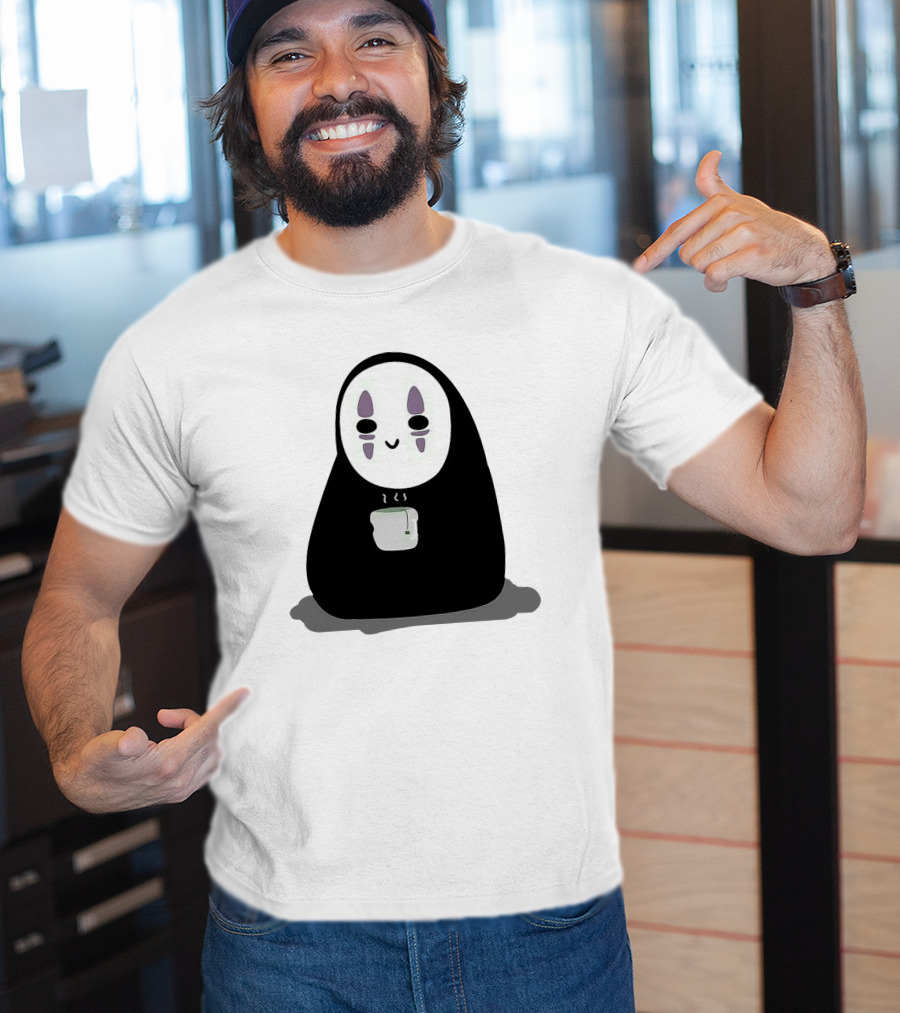 Spirited Away No-Face Holding Tea Cup T-Shirt