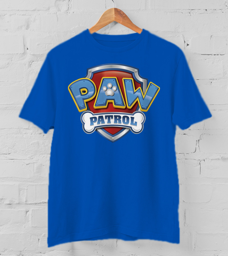 Paw Patrol Birthday Celebration Shield And Bone T-Shirt