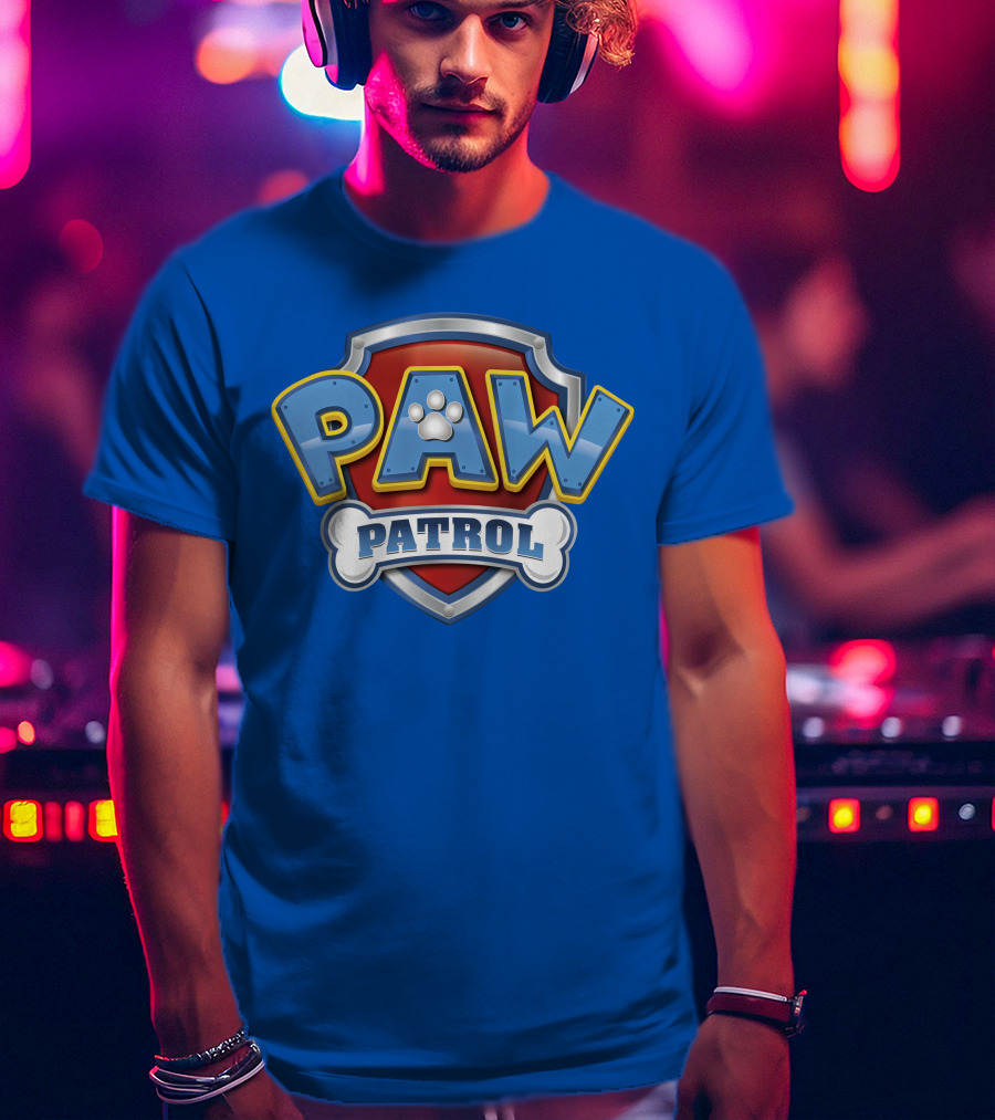 Paw Patrol Birthday Celebration Shield And Bone T-Shirt