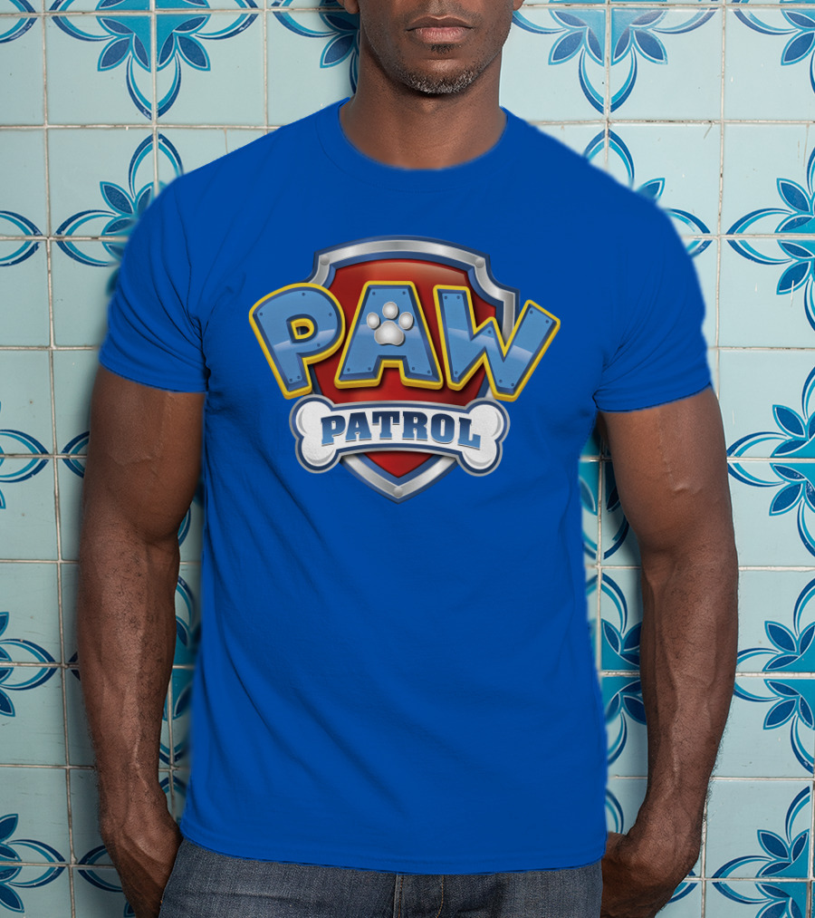 Paw Patrol Birthday Celebration Shield And Bone T-Shirt