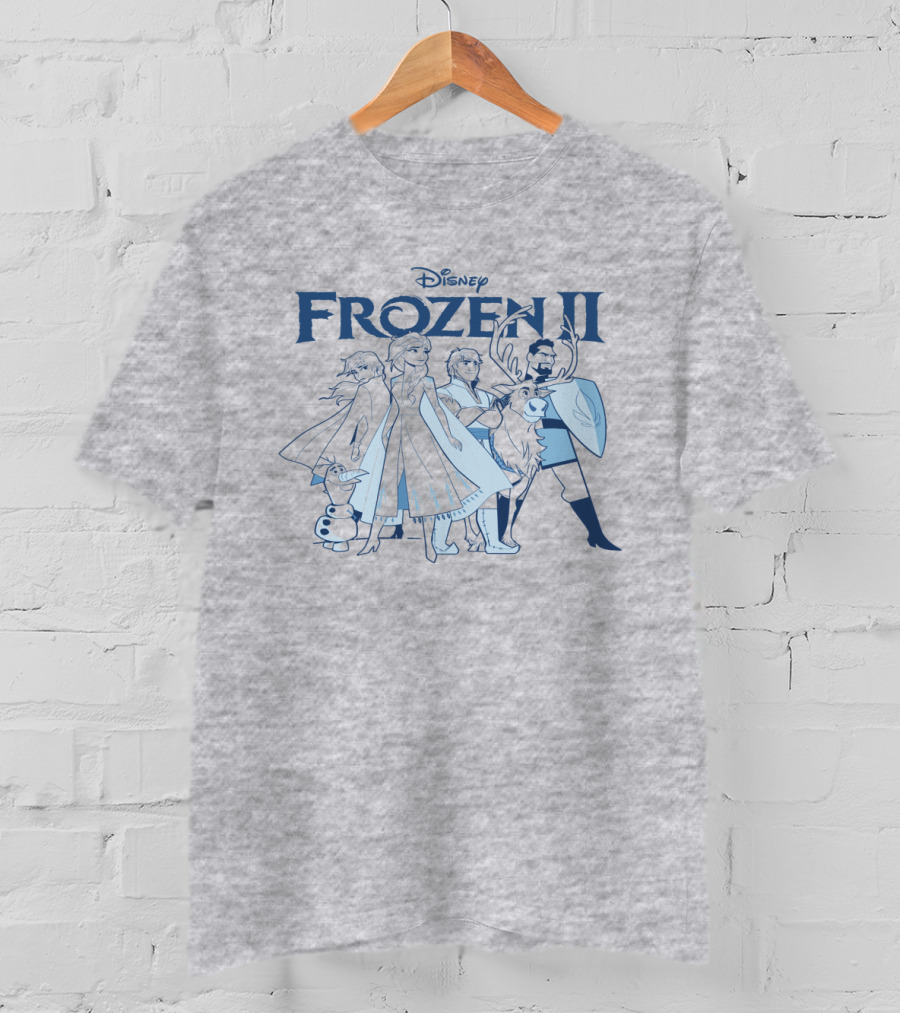 Disney Frozen II Anna Elsa Olaf Kristoff Sven Group Image T-Shirt