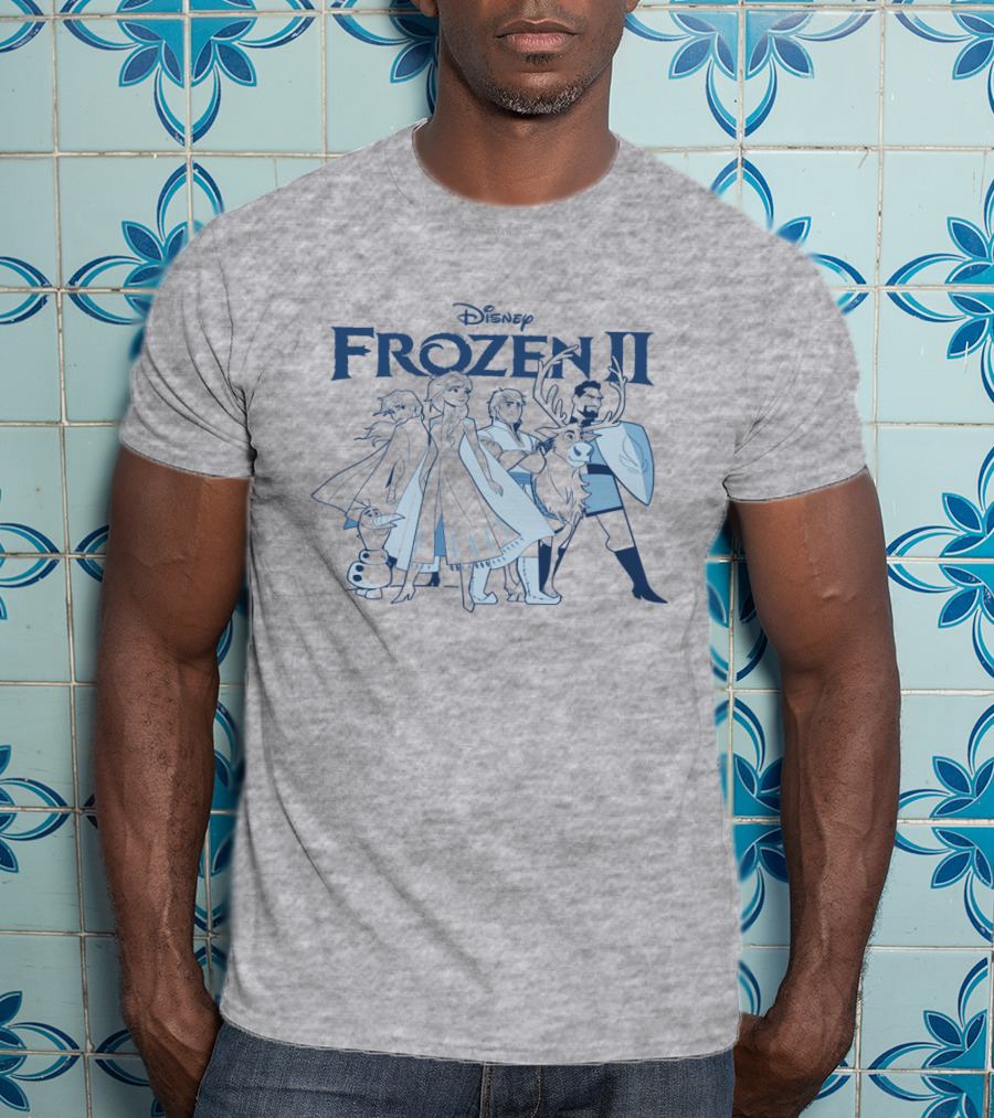 Disney Frozen II Anna Elsa Olaf Kristoff Sven Group Image T-Shirt