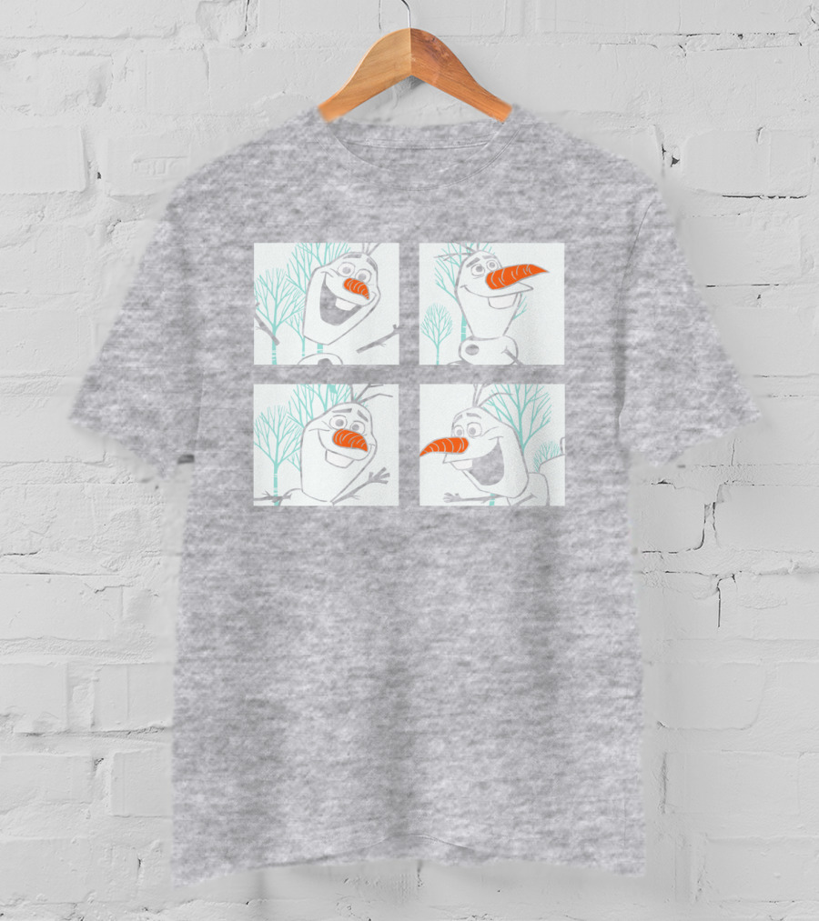 Frozen 2 Olaf Character Panels Winter Scenes T-Shirt