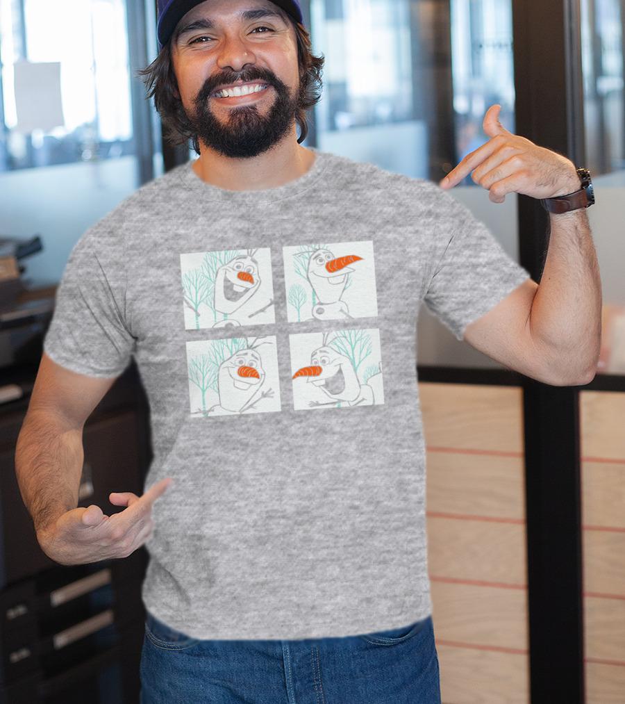 Frozen 2 Olaf Character Panels Winter Scenes T-Shirt