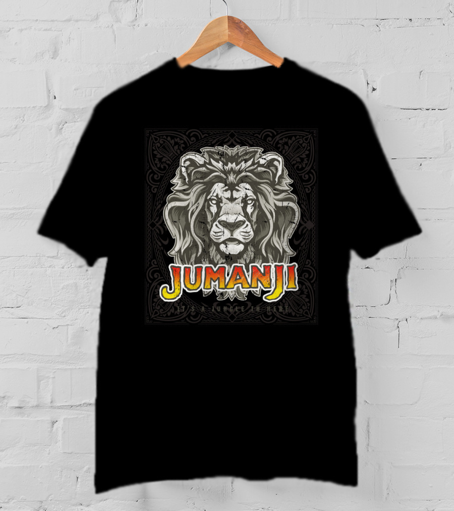 Jumanji It's A Jungle In Here Distressed Lion T-Shirt