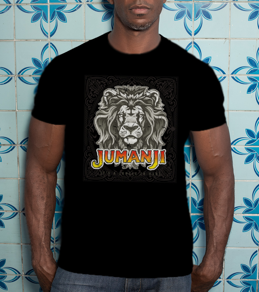 Jumanji It's A Jungle In Here Distressed Lion T-Shirt