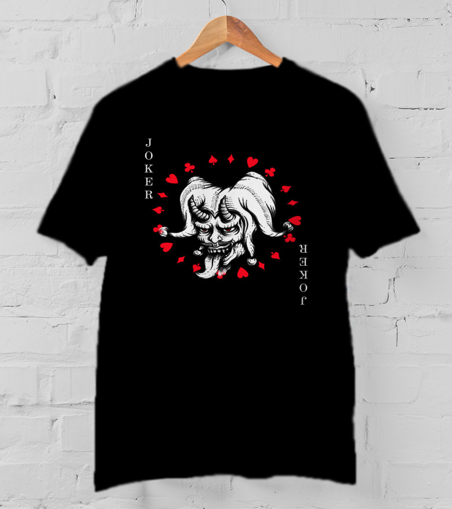 Joker Evil Playing Cards T-Shirt