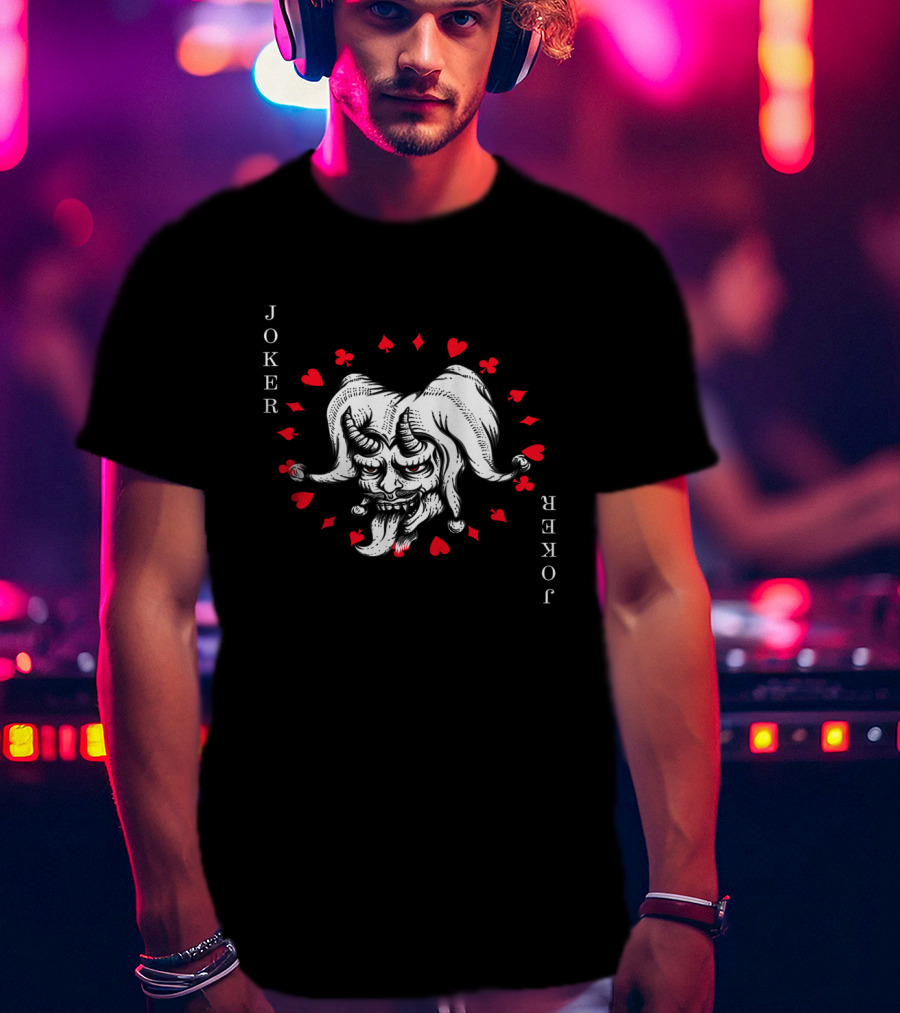 Joker Evil Playing Cards T-Shirt