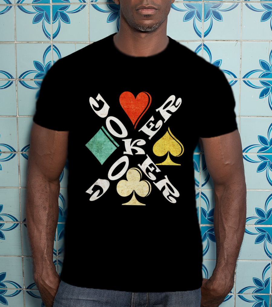 Joker Playing Cards Heart Spade Diamond Club T-Shirt