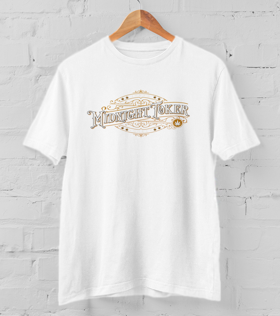 Joker Toker Midnight Toker Smoker Vintage 420 Leaf T-Shirt