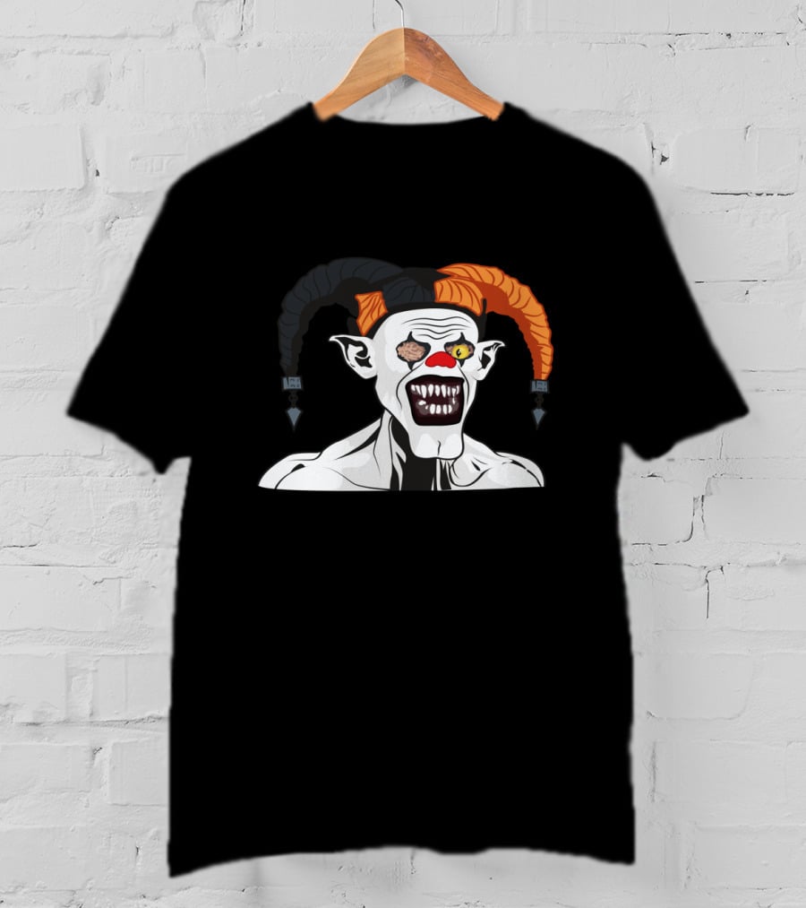Killer Clown Harlequin Joker Monster Creepy T-Shirt